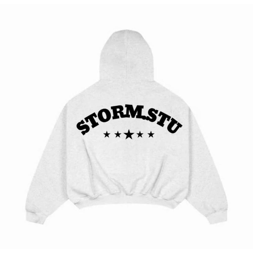 Áo Khoác Hoodie Zip n Dập Nổi Chữ STORMSTU Chất Nỉ Bông Cao Cấp