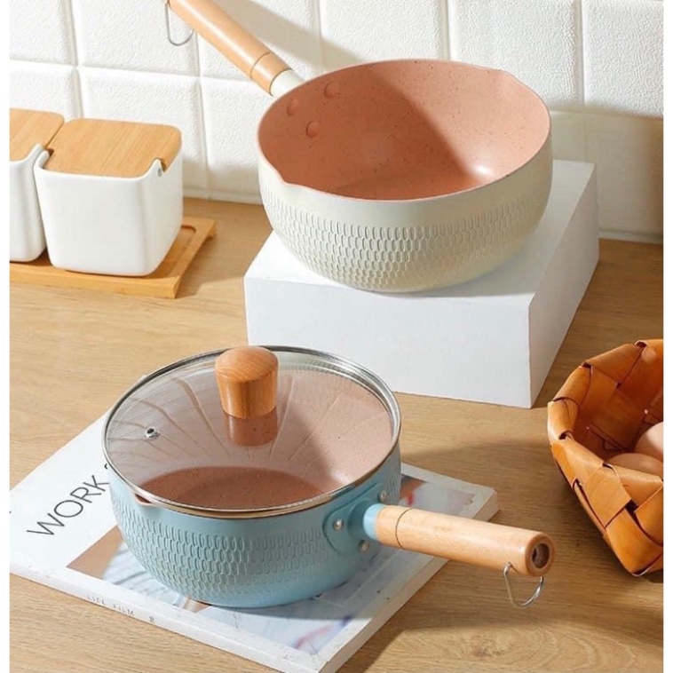Chảo chống dính bếp từ sâu lòng vân đá 18cm dùng cho mọi loại bếp ,hàng cao cấp 