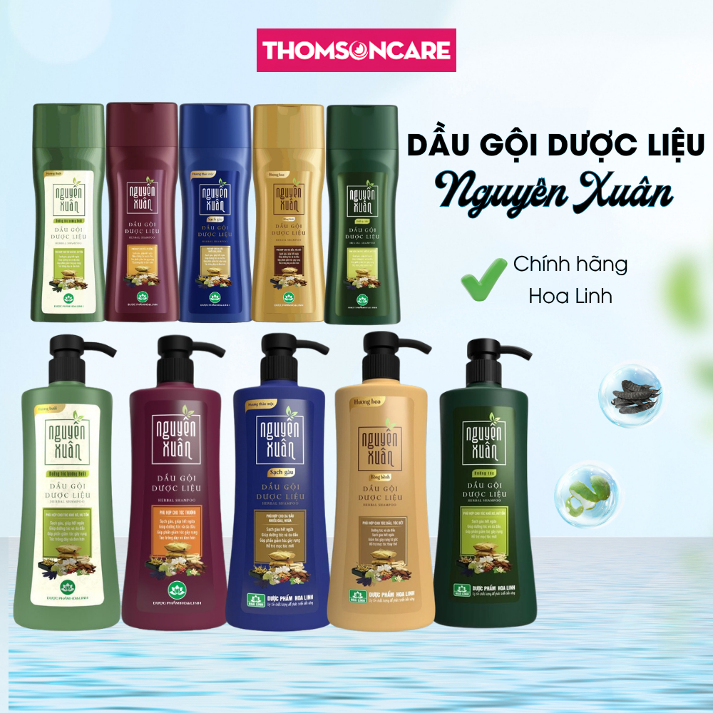 Dầu gội Nguyên Xuân thảo dược dịu nhẹ, chăm sóc tóc từ gốc đến ngọn
